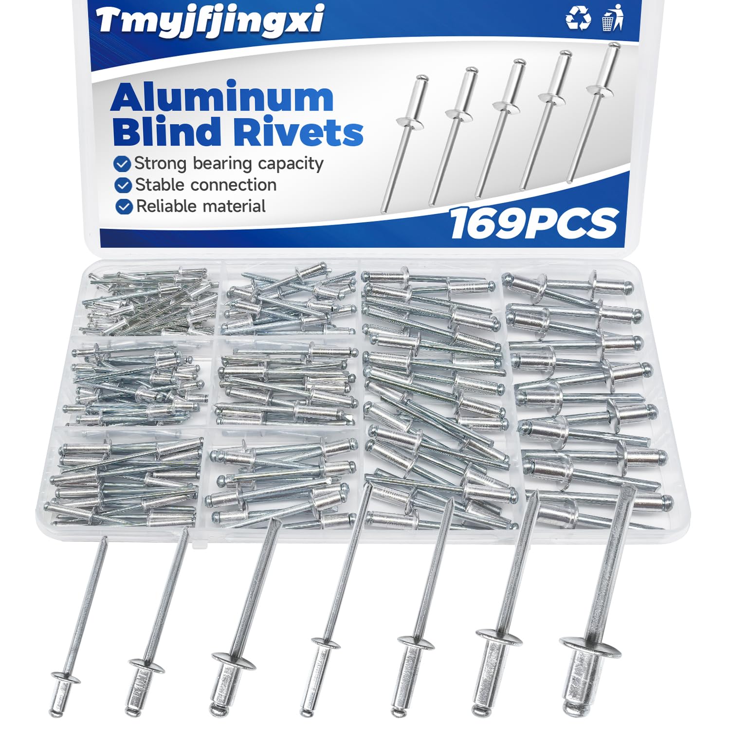 420PCS Aluminum Rivets Kit - Metal Fasteners -7 420PCS Aluminum Rivets Kit - Metal Fasteners -7