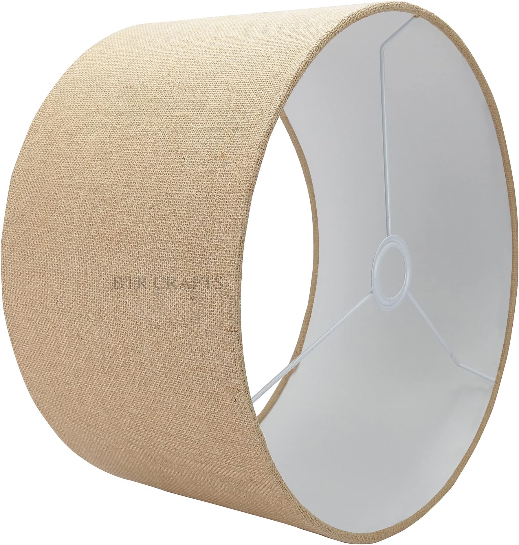 20" Inches Drum Lamp Shade, Cotton Fabric, Largest Size, Ideal for Big Floor Lamps (Natural Jute)