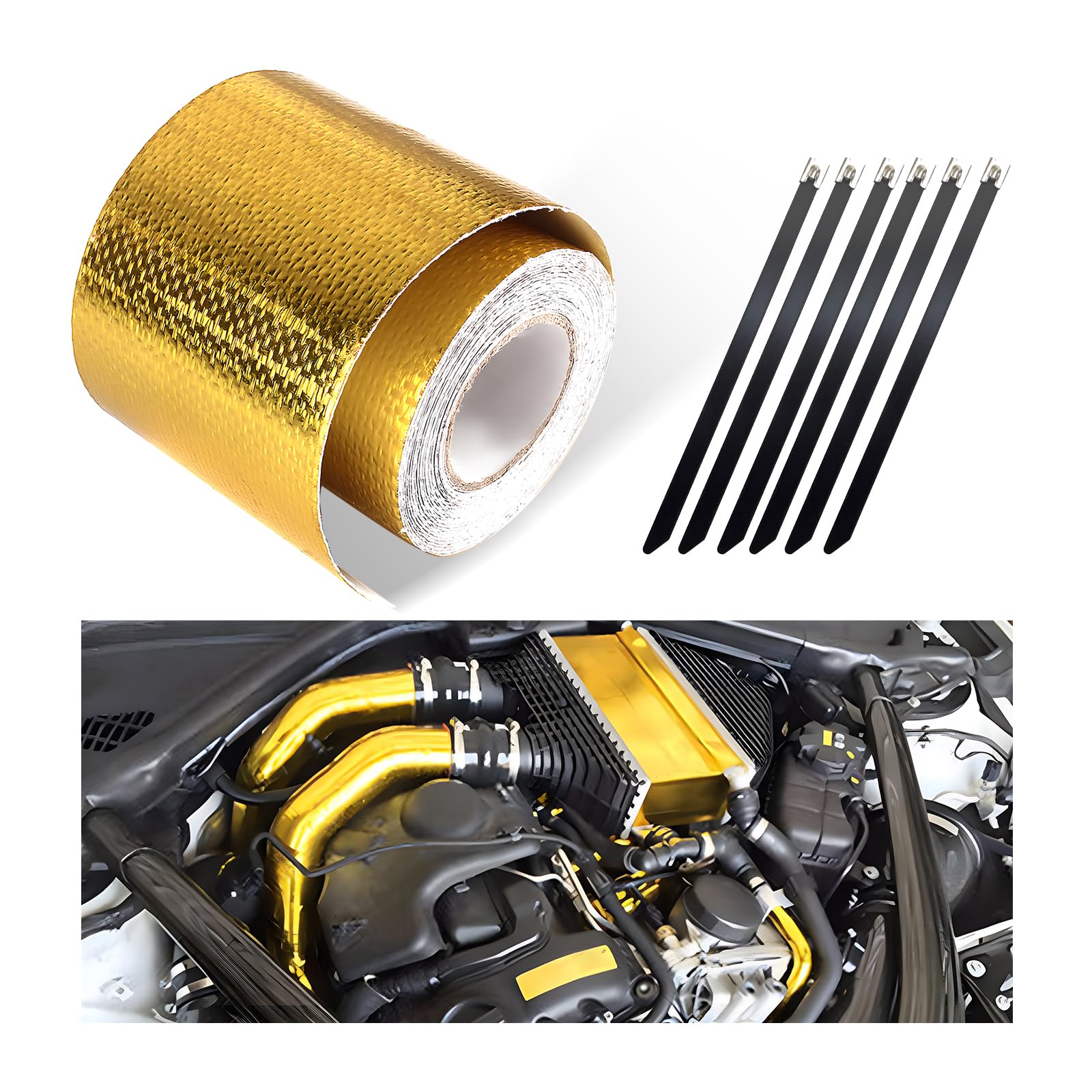 ZNDAW Heat Shield Reflective Tape, 2