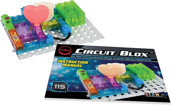E-Blox Circuit Blox Builder - 115 Projects Circuit Board Building Blocks Toys Set for Kids Ages 8+