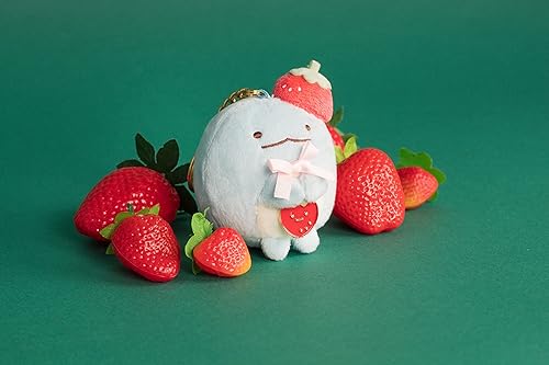 Miniatura 7 de Sumikkogurashi Llavero original de la serie Fresa Tokage San-X Azul