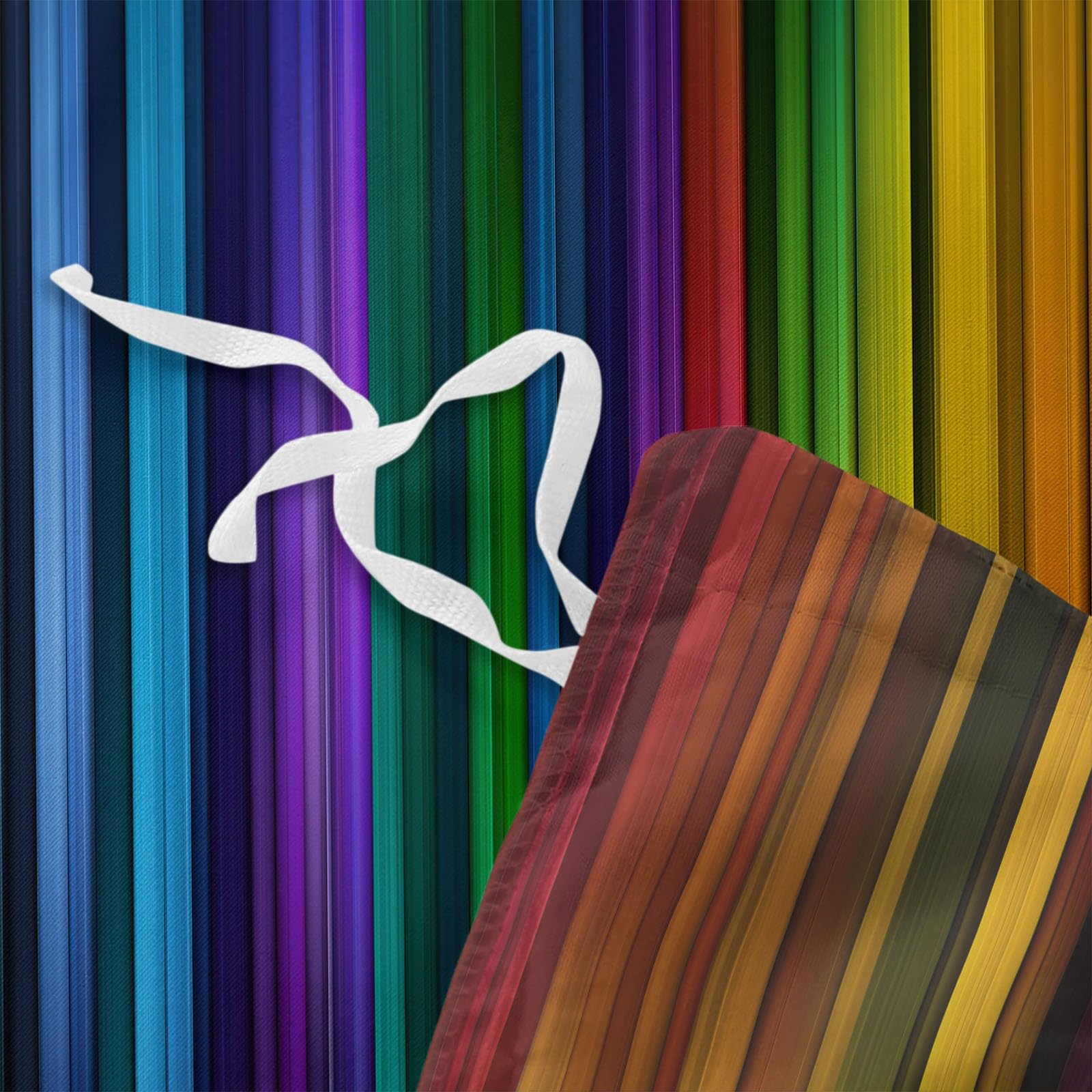 Abstrakcyjna poszwa na kołdrę w pionowe tęczowe paski Bedding 240 x 220 cm z 2 poszewkami na poduszki, wielokolorowa, miękka szczotkowana mikrofibra zestaw pościeli dla dorosłych dla 2 osób