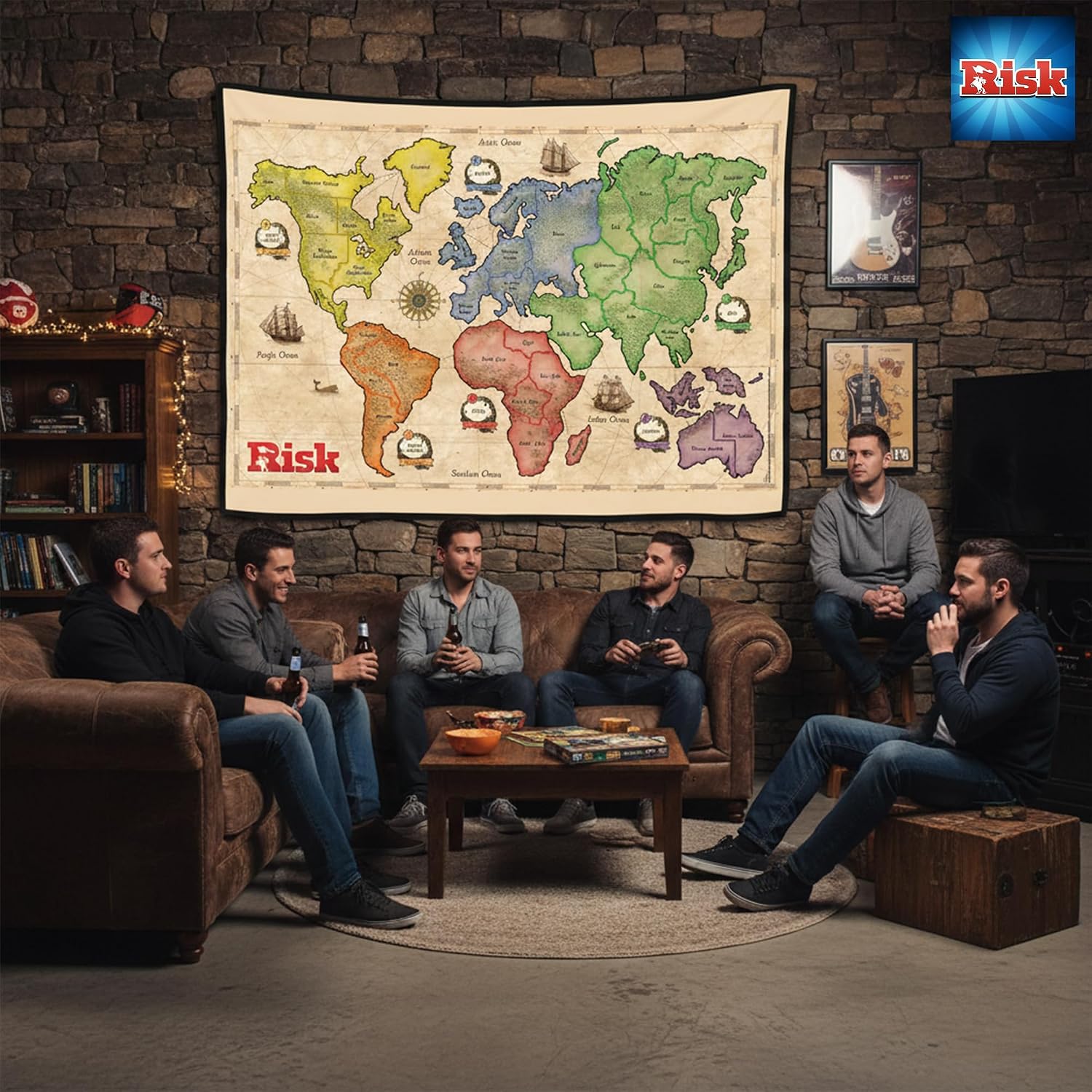 Surreal Entertainment Risk Blanket | Risk Game Board | Risk Throw Blanket | Oversized Risk Game Board Fleece Throw | Giant Risk Floor Board Game | 45 X 60 Inches | Officially Licensed image 3
