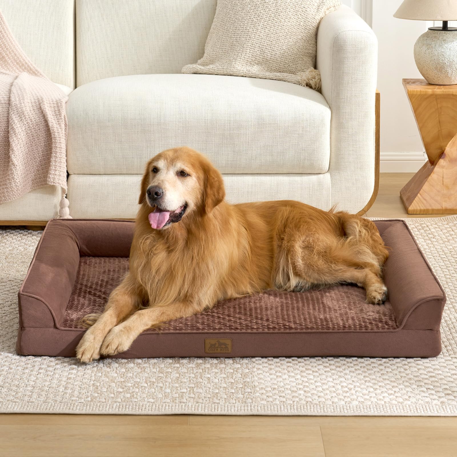COZY KISS Orthopädisches Hundebett für große Hunde, waschbar