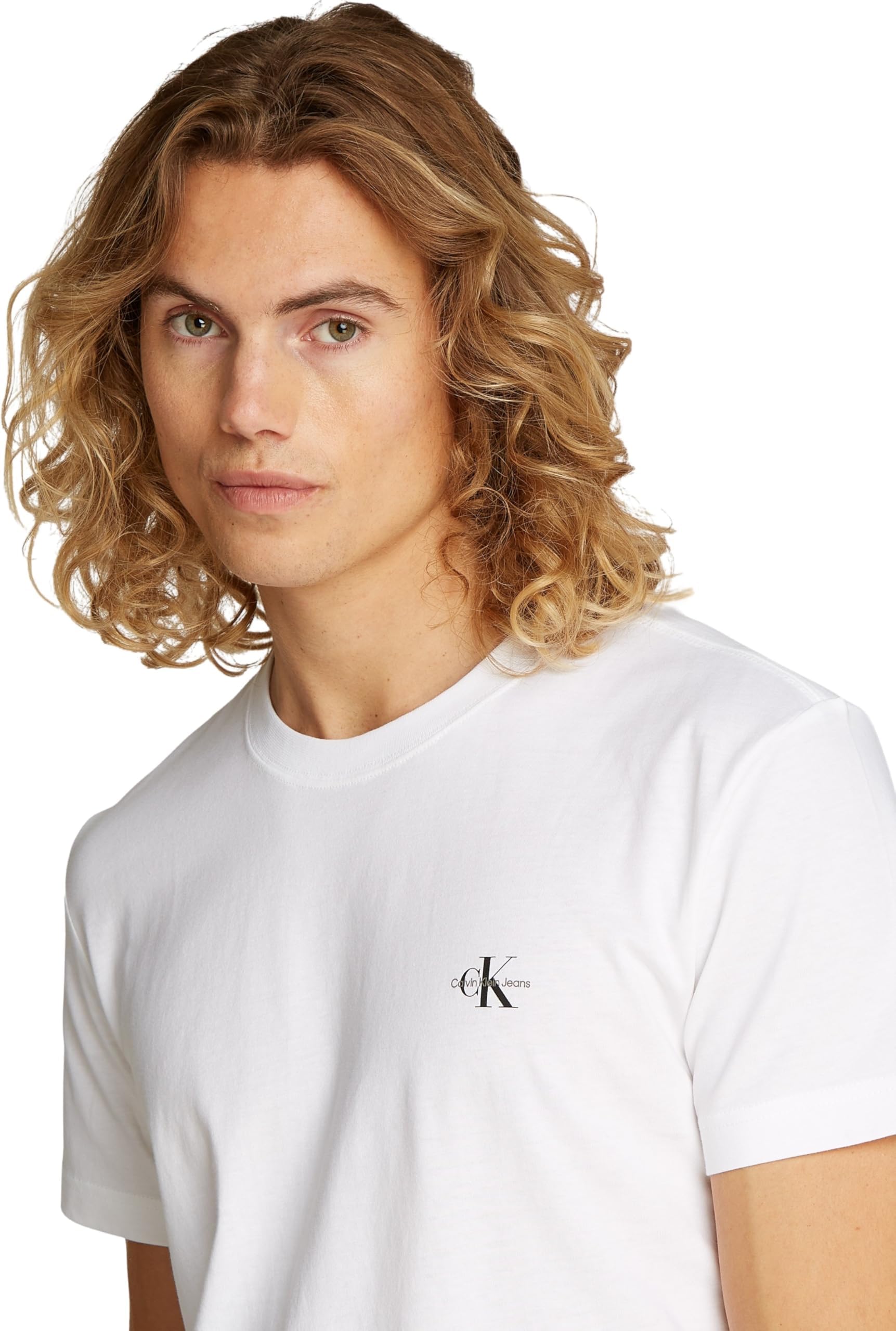 Calvin Klein 2 Pack Monologo T-Shirt J30j320199 Maglietta a Maniche Corte Uomo (Pacco da 2)