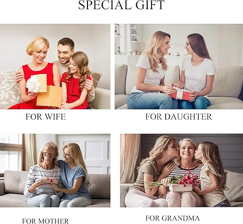 Miniatura 6 de JoycuFF Pulseras de cumpleaños con texto en inglés "I Love You" para el Día de Acción de Gracias, pulsera de hilo envolvente