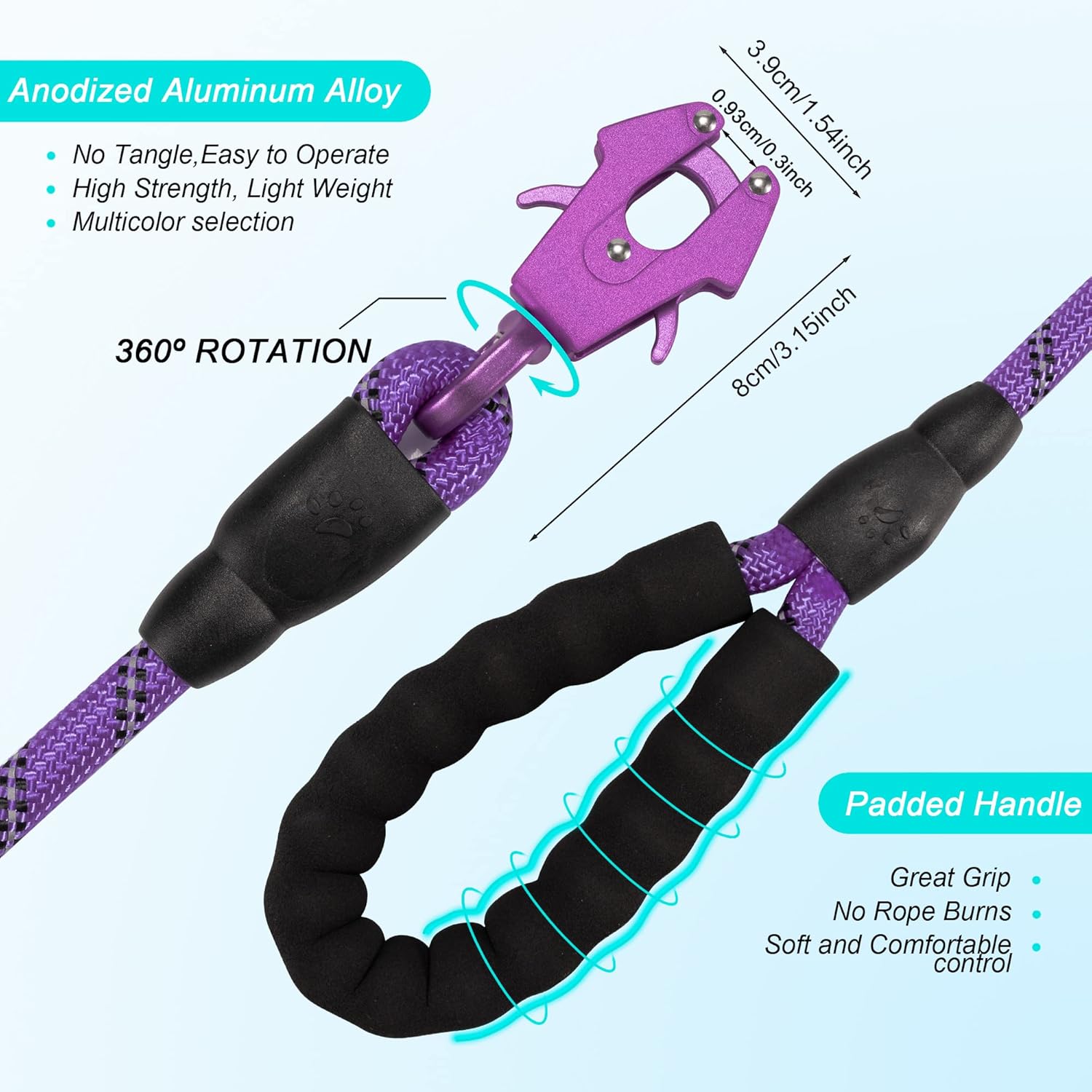 GEIT 2/4/5/6FT Dog Leash, Heavy Duty Rope Leashes,... 11 GEIT 2/4/5/6FT Dog Leash, Heavy Duty Rope Leashes,...