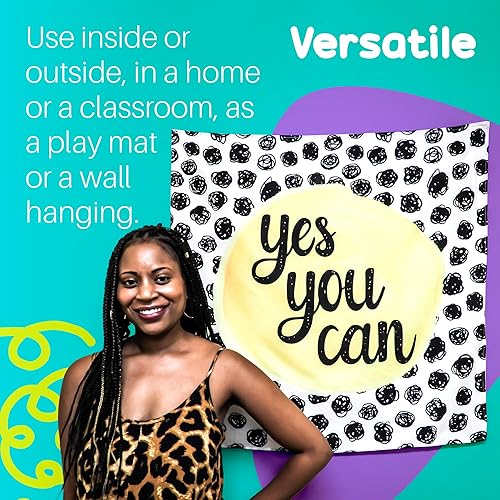 Miniatura 4 de Birdy Boutique "Yes You Can" - Tapiz motivacional para colgar en la pared, con cita inspiradora de 36 x 36 pulgadas, pancarta de afirmación positiva