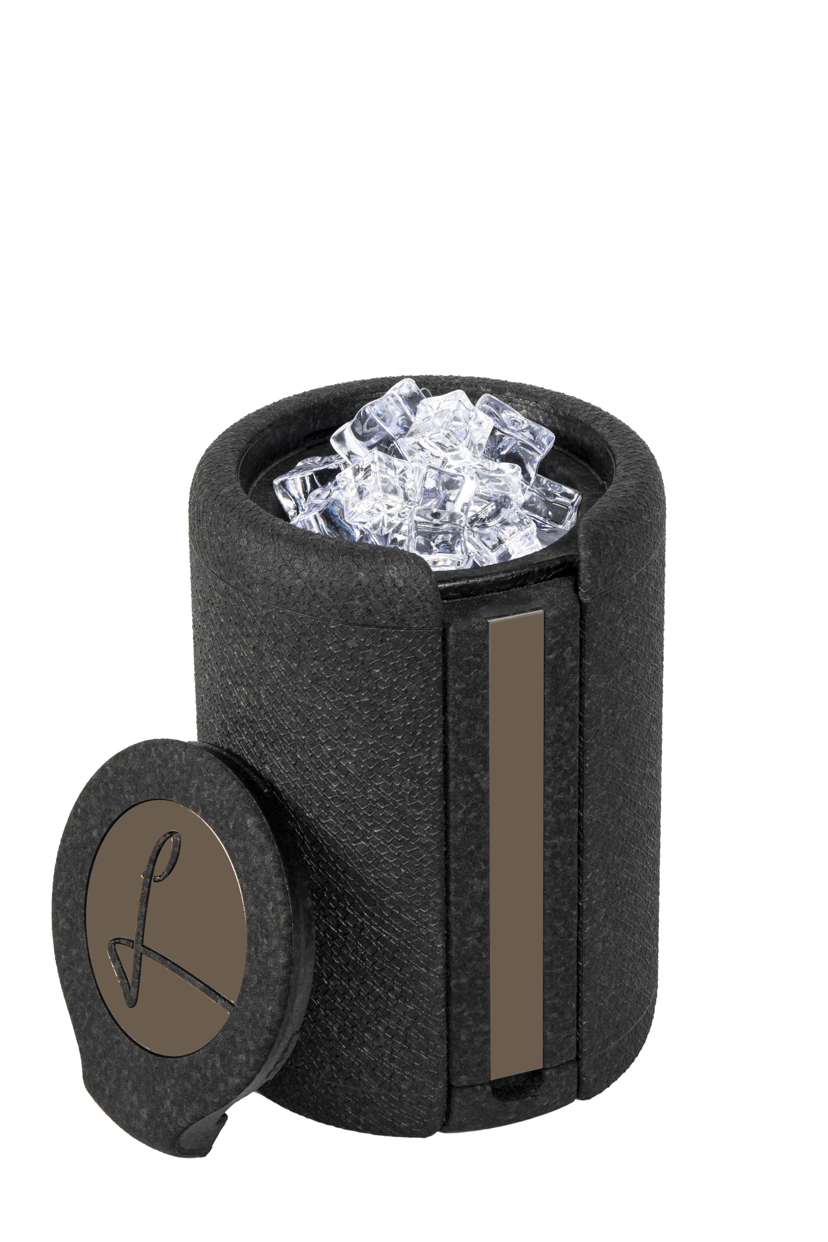 ICY Box Getränkekühler & Eiswürfelbox, Leicht und Robust, Kondenswasserfrei, Schwarz (champagner)