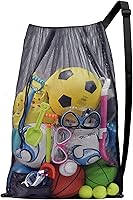 Vista 1 de Bolsa de malla con cordón, capacidad para más de 10 pelotas de fútbol, bolsa de natación plegable para gimnasio, piscina y equipo de playa
