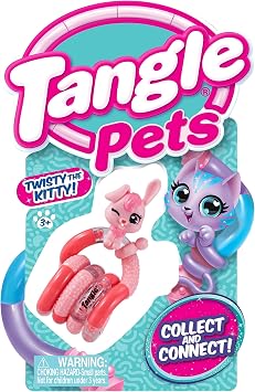 Tangle Jr. Pets 2-Pack Kitty and Bunny - Angle Fidget Pets Fidget Toys - Fidget Toy Gift - Fidgets for School