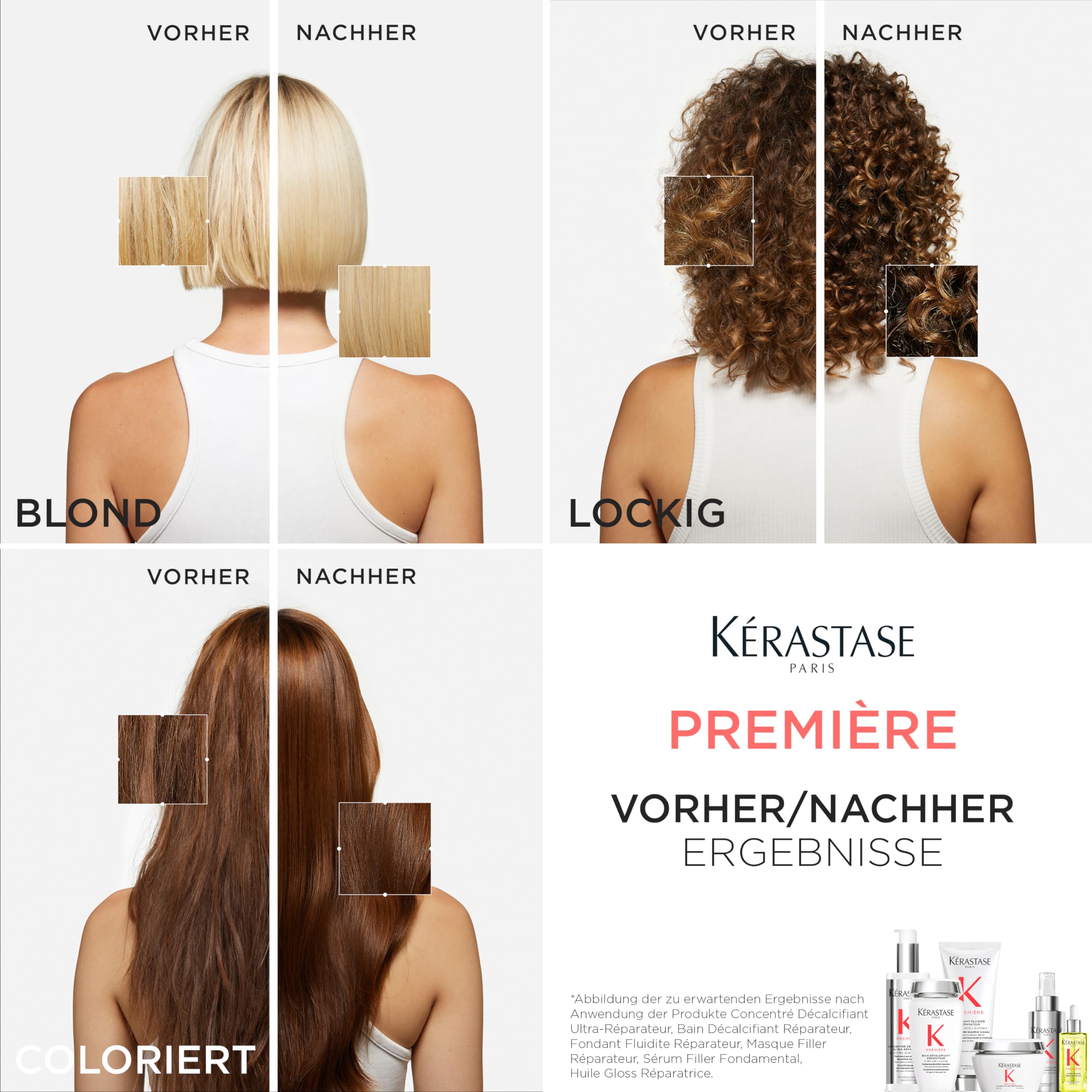 Kérastase Première, Reparierende und kalziumreduzierende Spülung für geschädigtes Haar, Mit Zitronensäure und Glycin, Fondant Fluidité Réparateur Conditioner, 200 ml