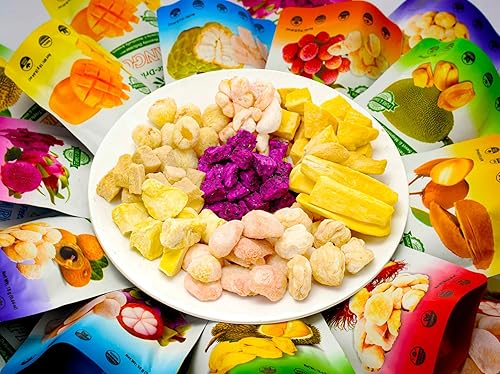 Miniatura 5 de CHAVI Frutas tropicales exóticas liofilizadas  Paquete de 20  Caja de regalo  Sin azúcares añadidos ni conservantes  Sin OMG, vegano, sin gluten