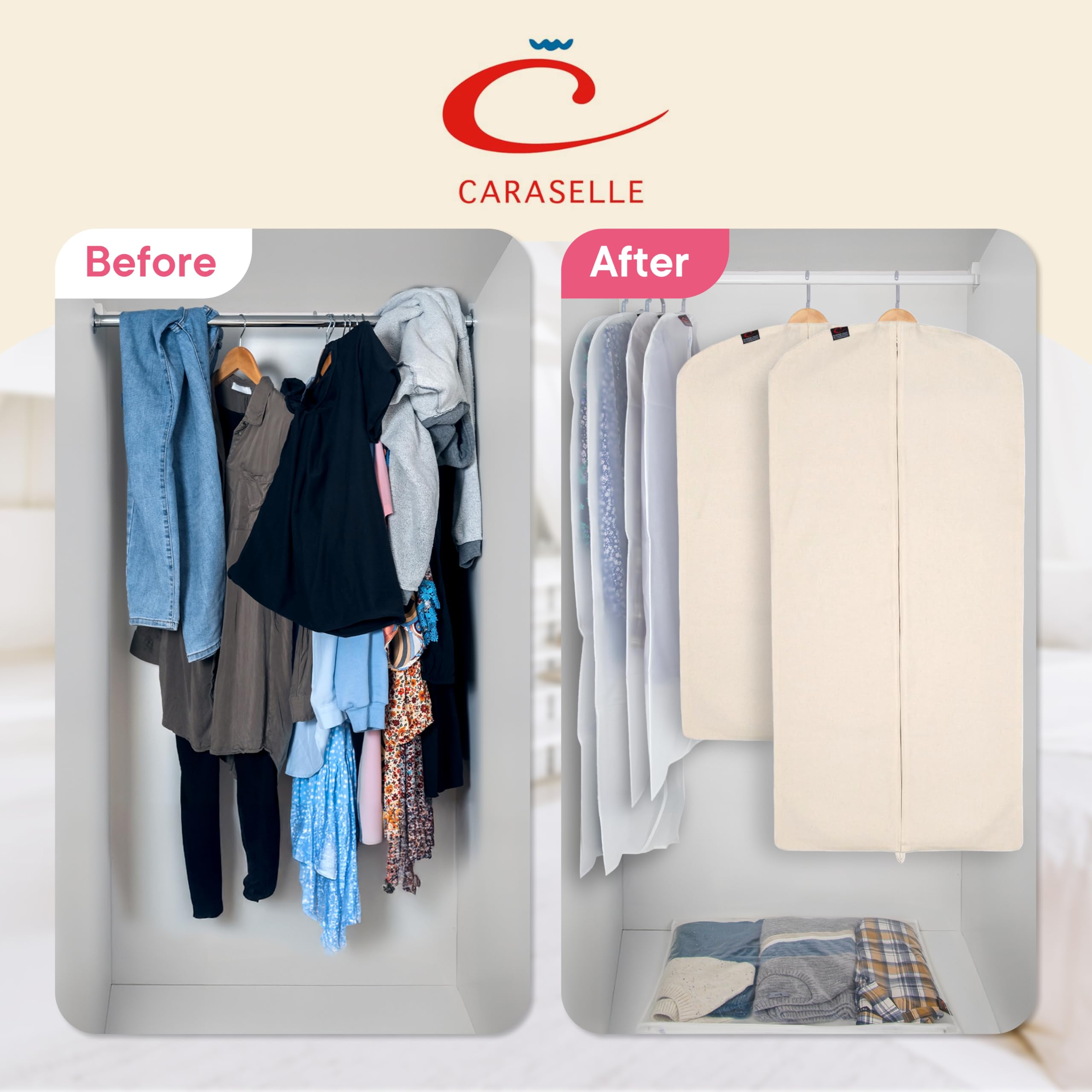 CARASELLE Peva Clothes Cover Protector Bag with Zip - Image 4