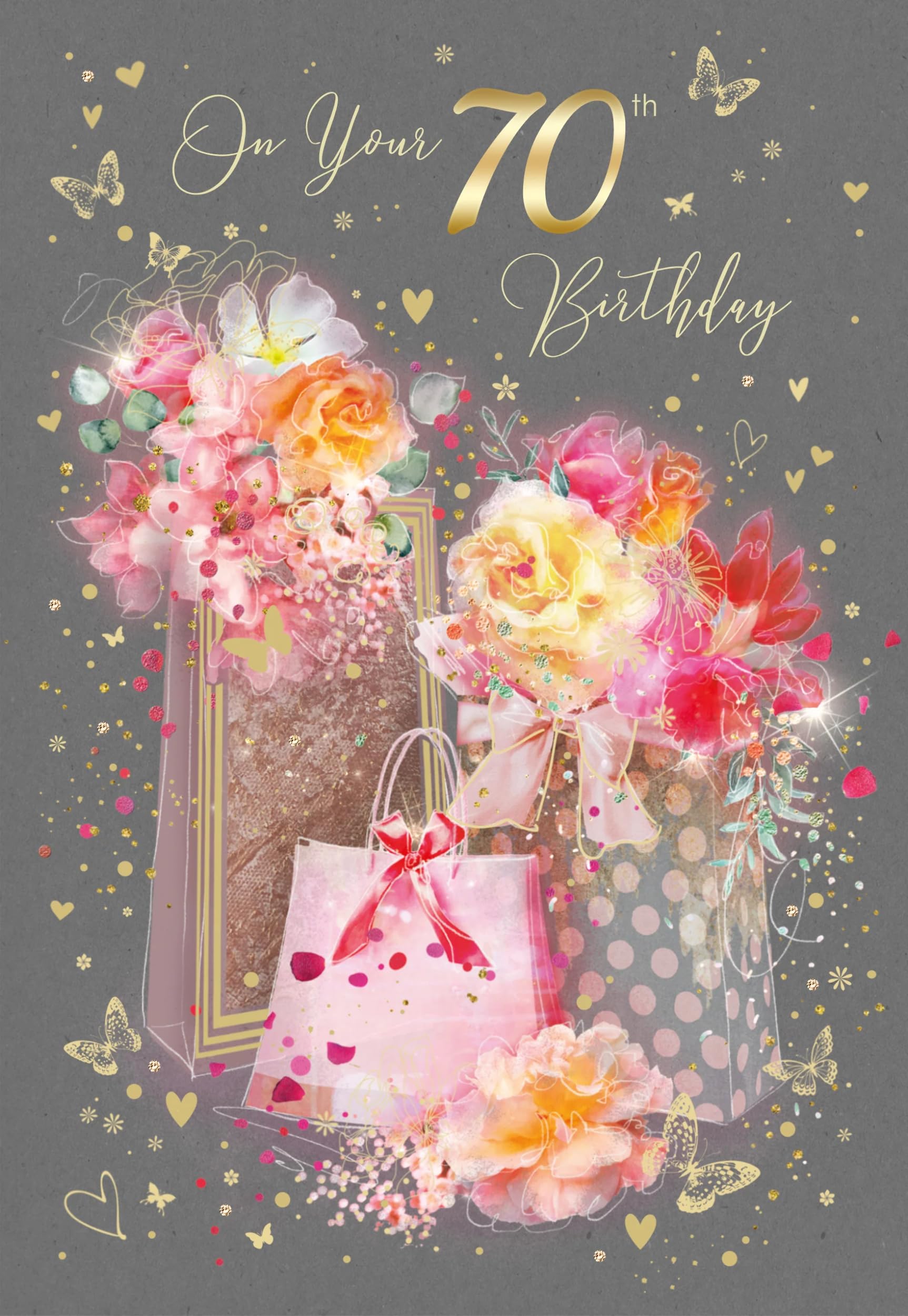 Cherry Orchard 75th Birthday Card With Gold Foil Finish And - View #13