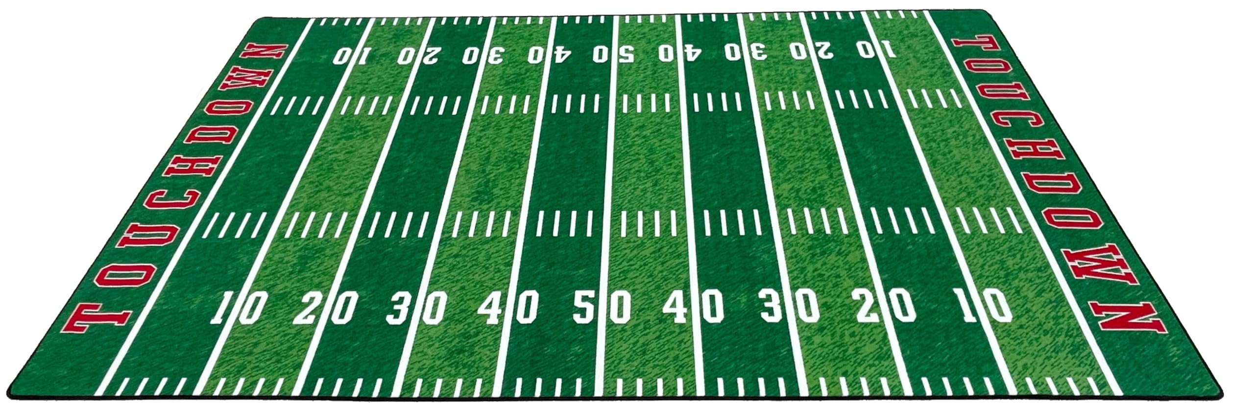 KIDCARPET.COM Football Field Decorative Classroom Rug | Modern Accent Carpet for Preschool Reading Corner Decor, 7'6" x 12'