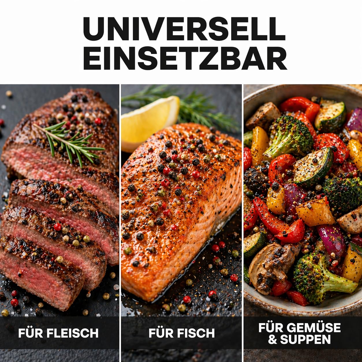 GiDeli Bunter Pfeffer Ganz 5kg - Aromatische Schwarze, Weiße, Rote und Grüne Pfefferkörner - Für Pfeffermühle und Mörser - Universell Einsetzbar - 100% Naturrein ohne Zusätze
