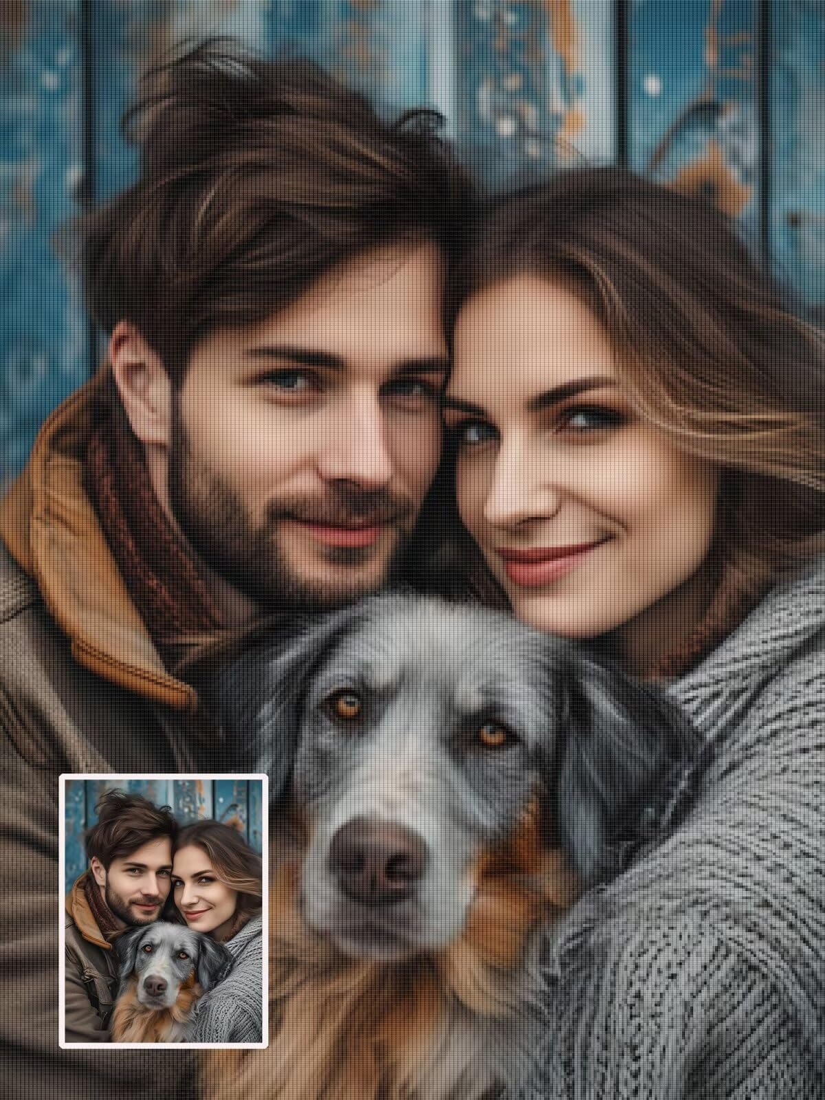 Diamond Painting Personalizzato, 5D DIY Diamond Painting Kit Completo Personalizzato, Kit per Pittura Diamante Personalizzati Con Foto, Mosaico Personalizzata Regalo per Arte Domestica 50x90cm L-183