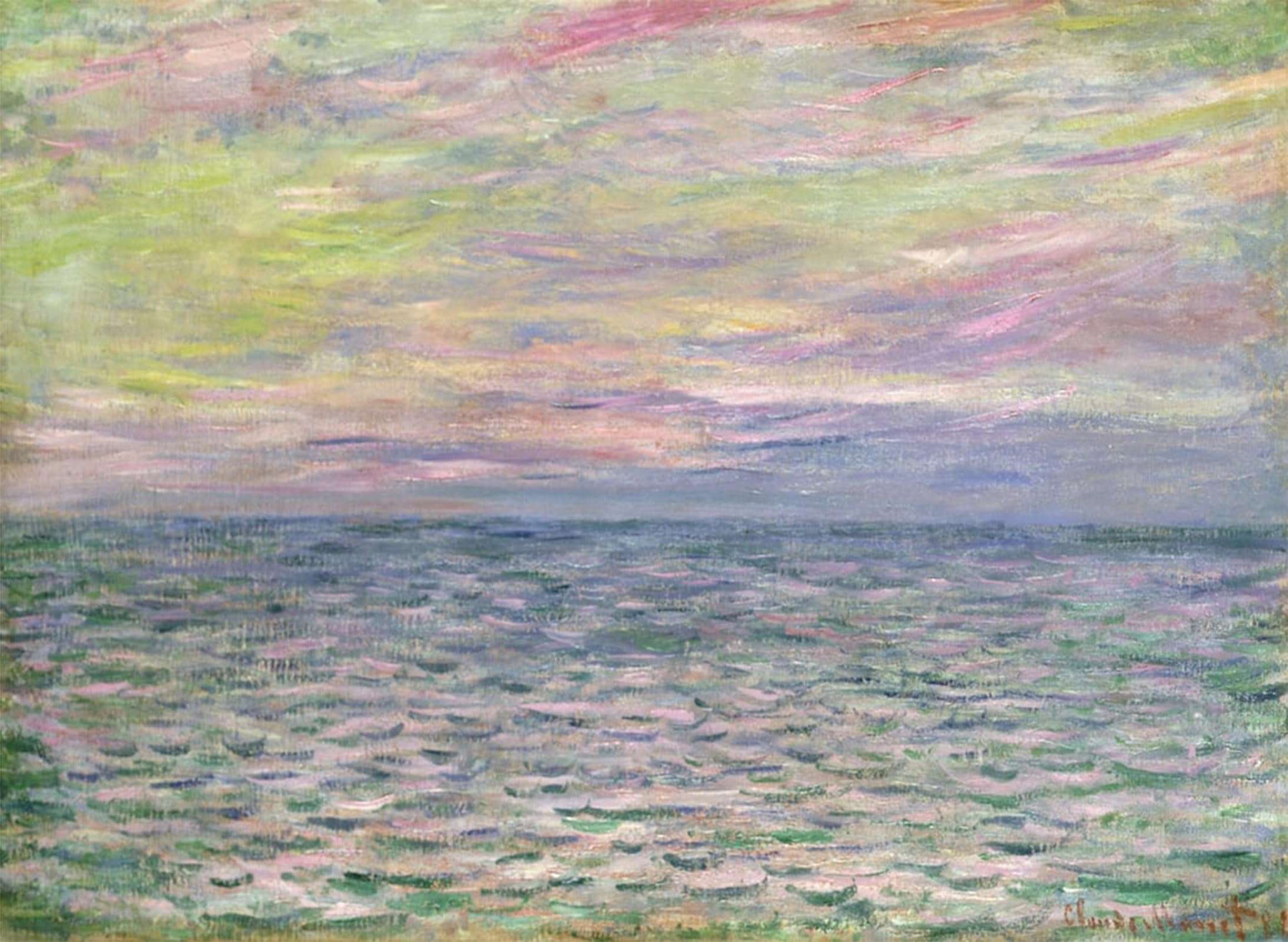 SERENDIPITP Vintage Wall Art Canvas Nordic Poster Canvas Print Picture on the High Seas Sunset At Pourville by Claude Monet Wall Art Poster for Home Decor 60x90cm