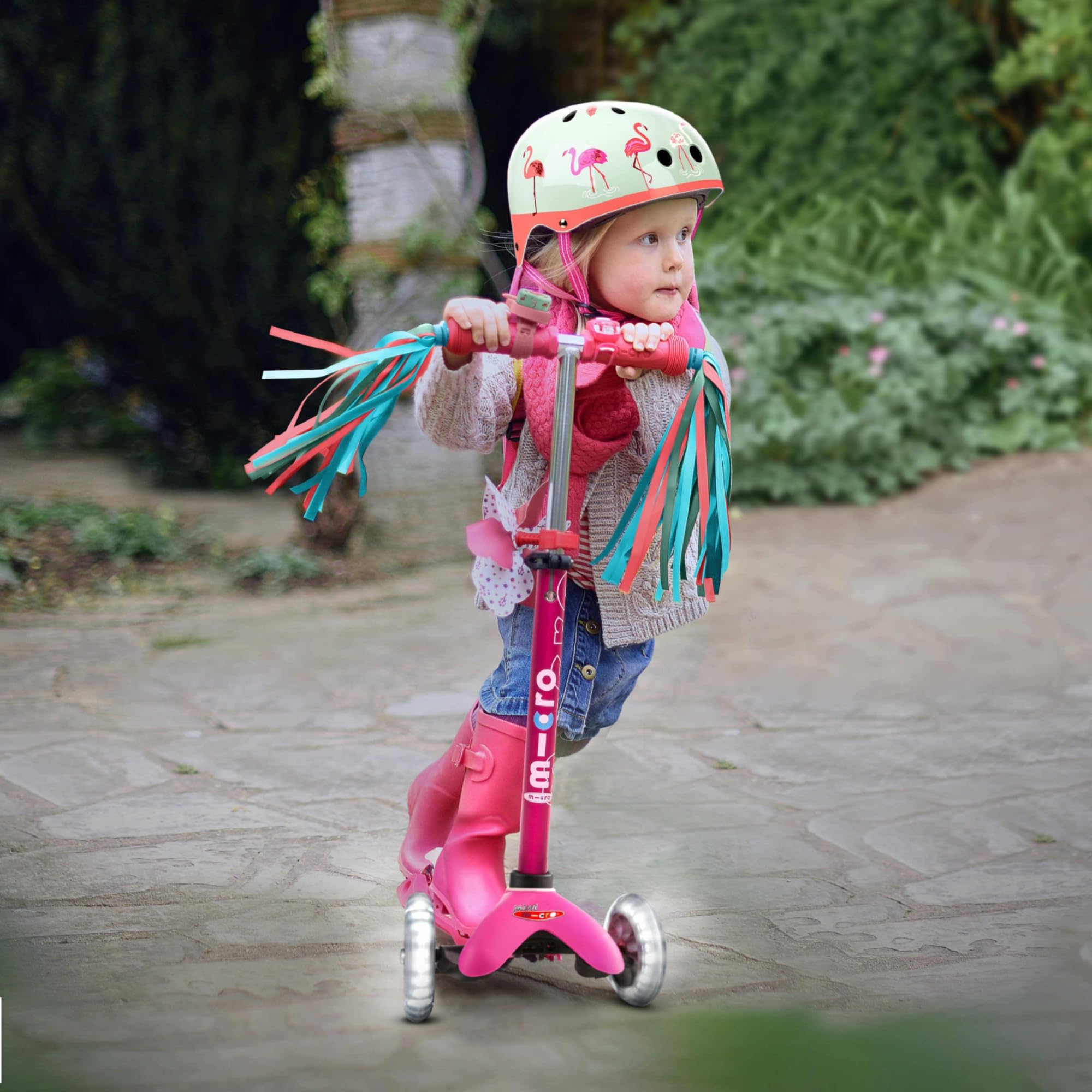Micro Mini Micro Deluxe - Monopattino per bambini a LED, manubrio regolabile, ruote luminose, pieghevole, 2-5 anni, ragazzi e ragazze
