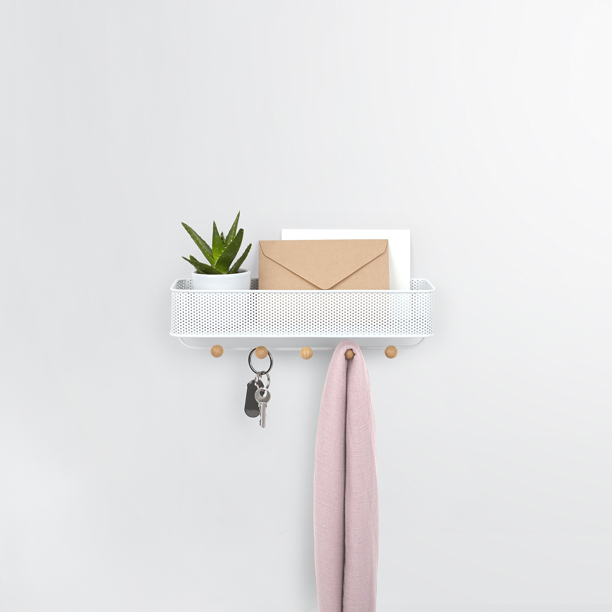 Umbra Estique Organizador multifuncional, Acero, Blanco