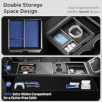 Vista 3 de Bandeja Organizadora de Consola Central para Tesla Model Y Accesorios Juniper 2025 2026/Para Tesla Model 3 Highland Accesorios 2024 2025 2026