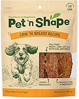 Pet 'n Shape Chik 'n Breast Jerky Dog Treats, 1 lb - All-Natural Grain-Free Chicken Breast for All Dogs