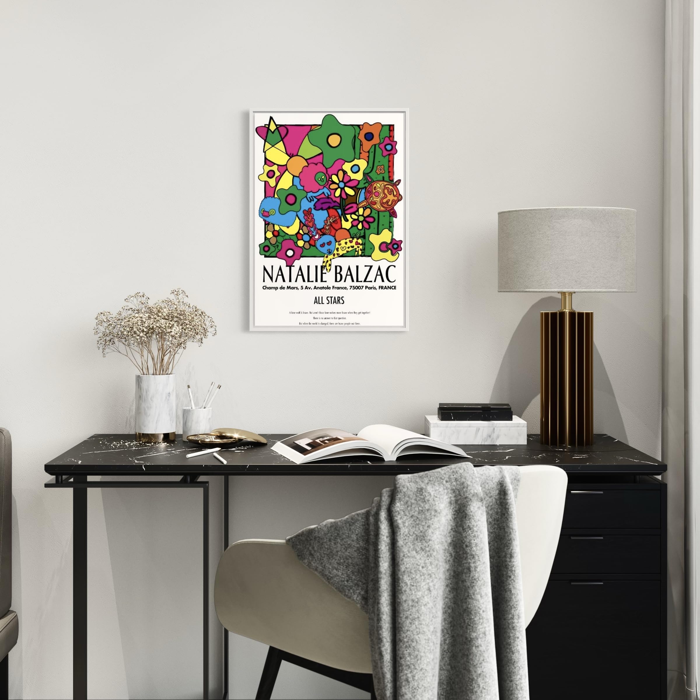 Amazon.co.jp: ポスター A2額入り アートポスター NATALIE