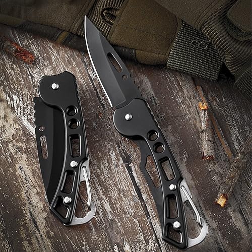 Miniatura 4 de Cuchillo plegable de bolsillo para hombre, mini cuchillo plegable con clip, cuchillo de corte de cuchillo de acero inoxidable para mujer, cuchillo