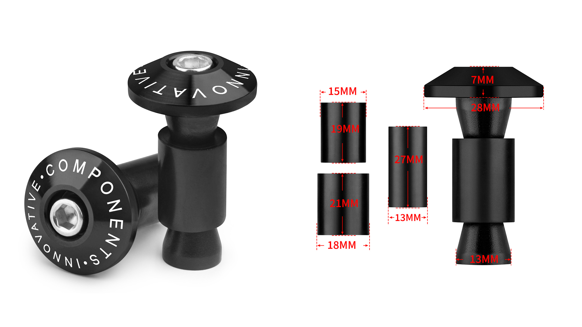 22Mm (7/8") Contrappesi Per Manubrio,Set Moto