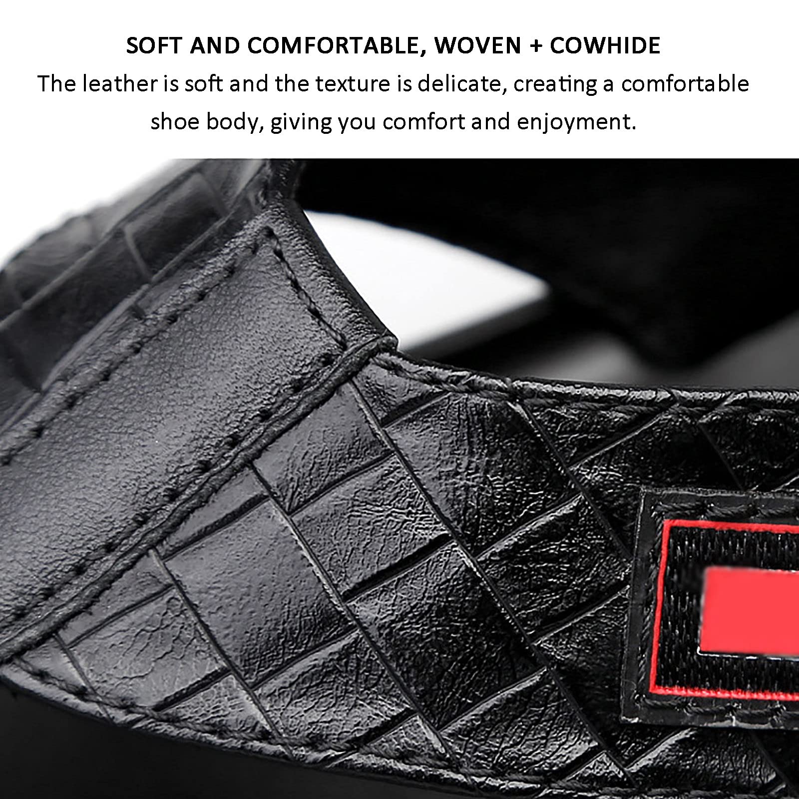 G&F Uomo Infradito Estate Spiaggia Pelle Bovina Punta Clip Sandali All'aperto Pantofole Piatte Supporto Arco Anti Scivolo
