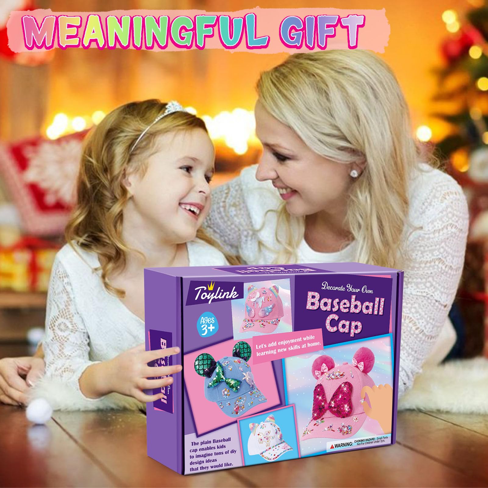 vamei Kit Manualidades Gorra de Beisbol Regalos para niñas 4 5 6 7 8 9 10 11 Años con Unicornio Diamantes Pegatinas Bricolaje Manualidades Niños Regalo Creativo Niño