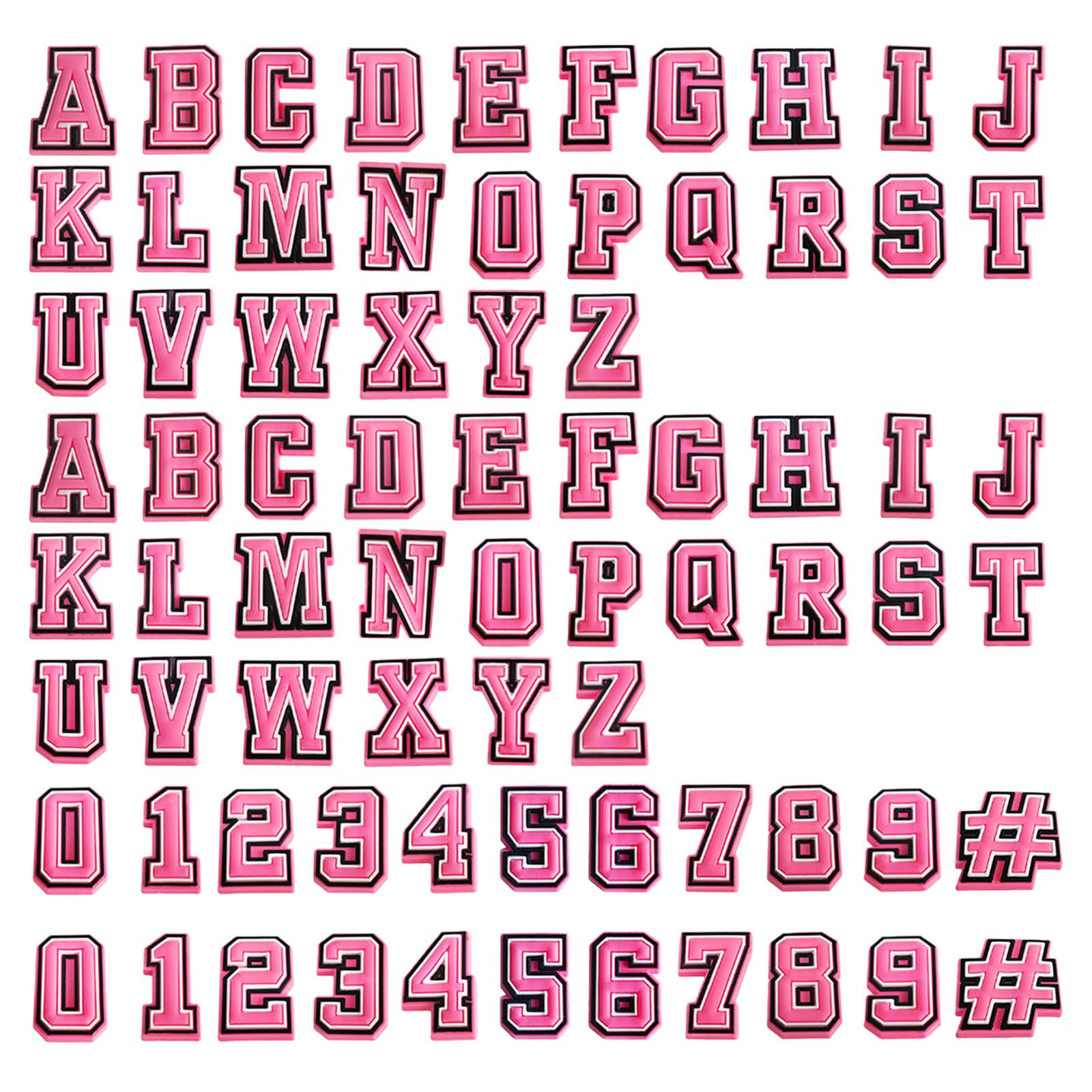 SKHAOVS74Pcs Number Alphabet Shoe Charms 0-9# Numbers Alphabet ABC-Z Characters Alphabet Clog Charms DIY Shoe Charms Clog Sandal Charms Shoe Decoration Charms for Men Women