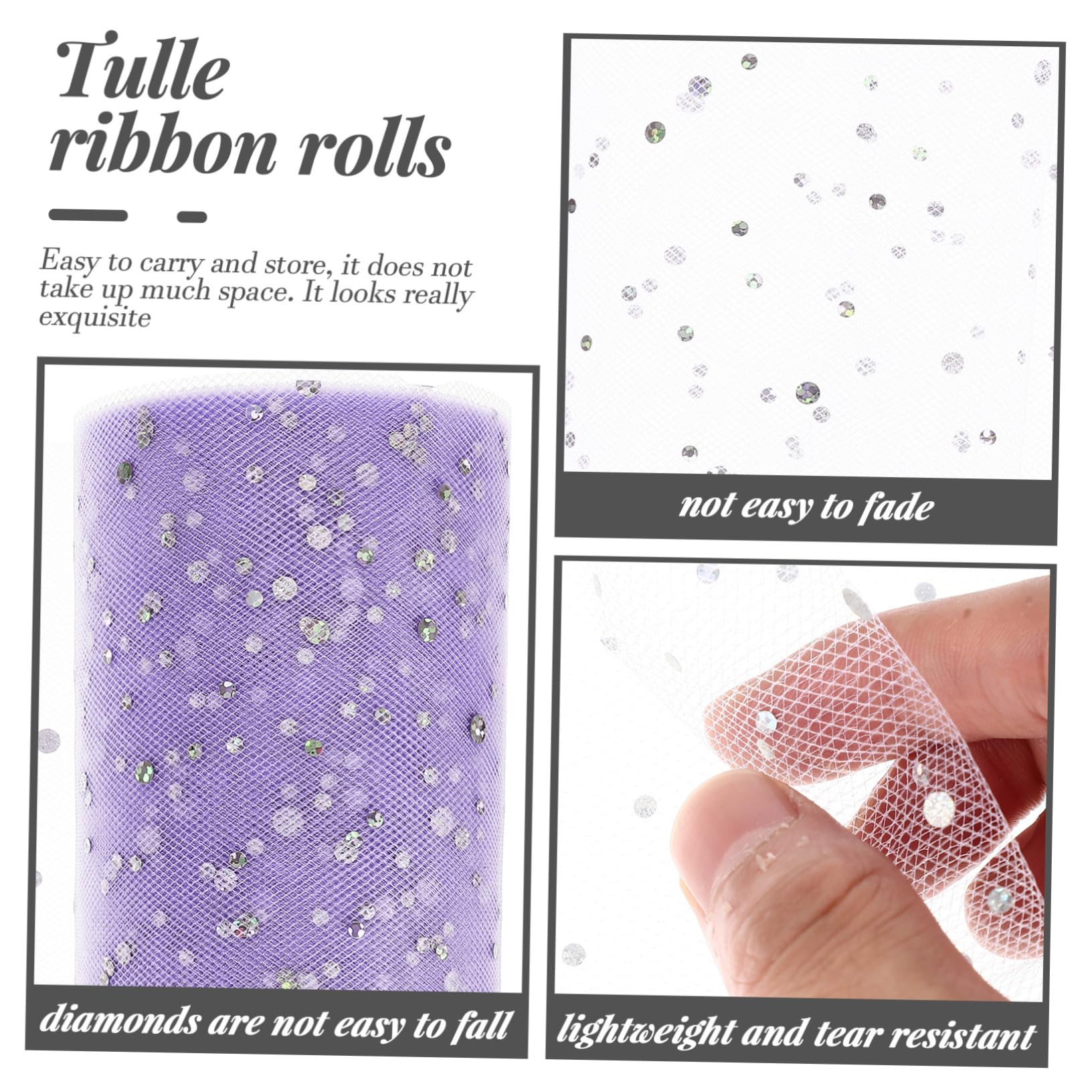 SEWACC 5rouleaux Tulle Décoratif Maille Yards De Tulle Pour Diy Décorations De Fête Mariage Et Anniversaire