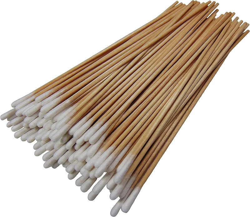 Type-III Products Hastes de Algodão para Limpeza com Dupla Ponta, 15,24 cm, Pacote com 100