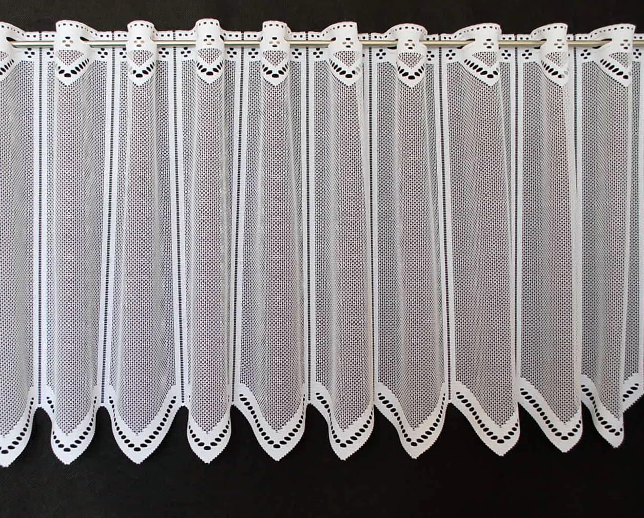 Scheibengardine neutral 45x312,5 cm H/B Weiß Bistrogardine Vorhang Küche 1er Pack
