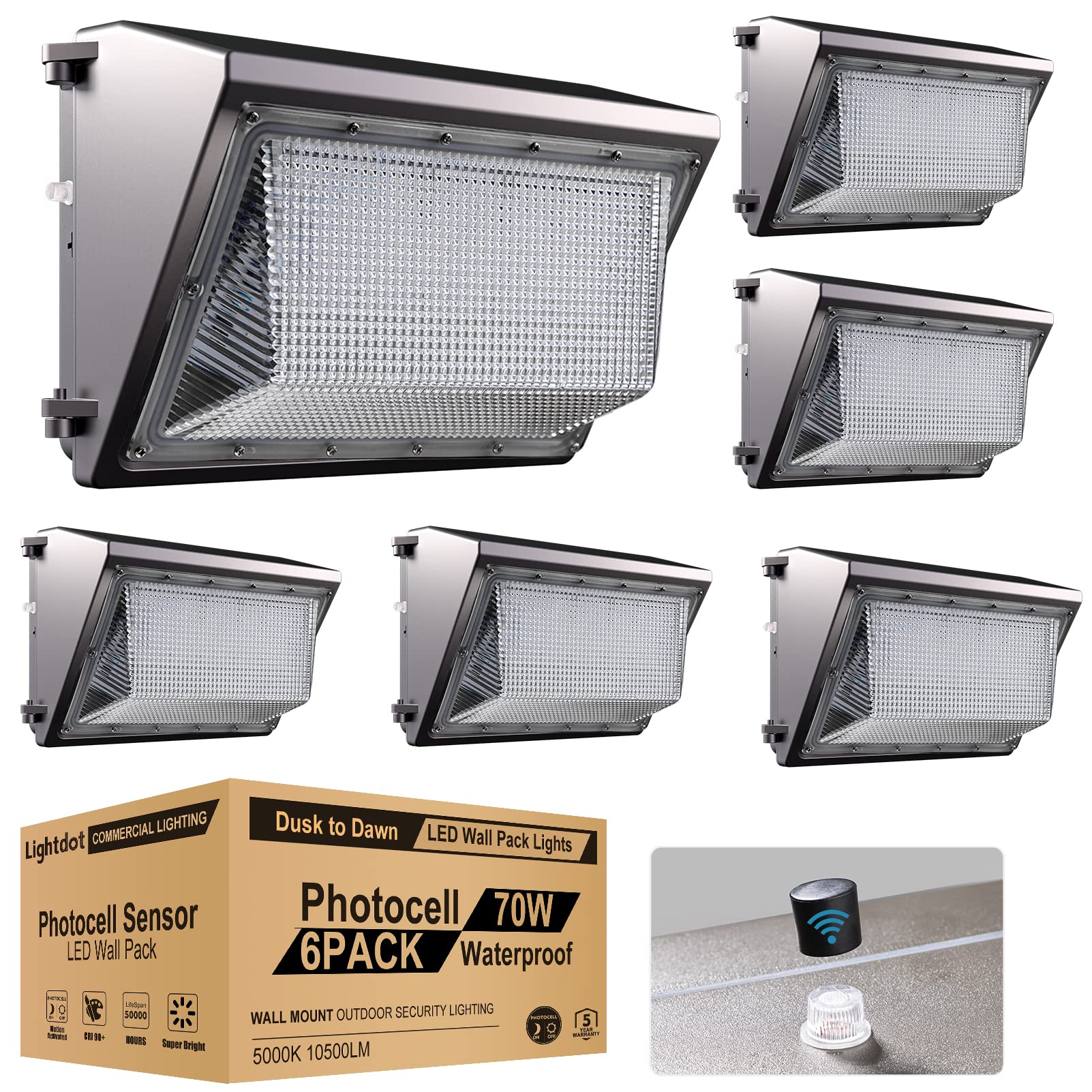 Lámparas Solares Para Exteriores LED Wall Pack Light With Dusk To Dawn ...