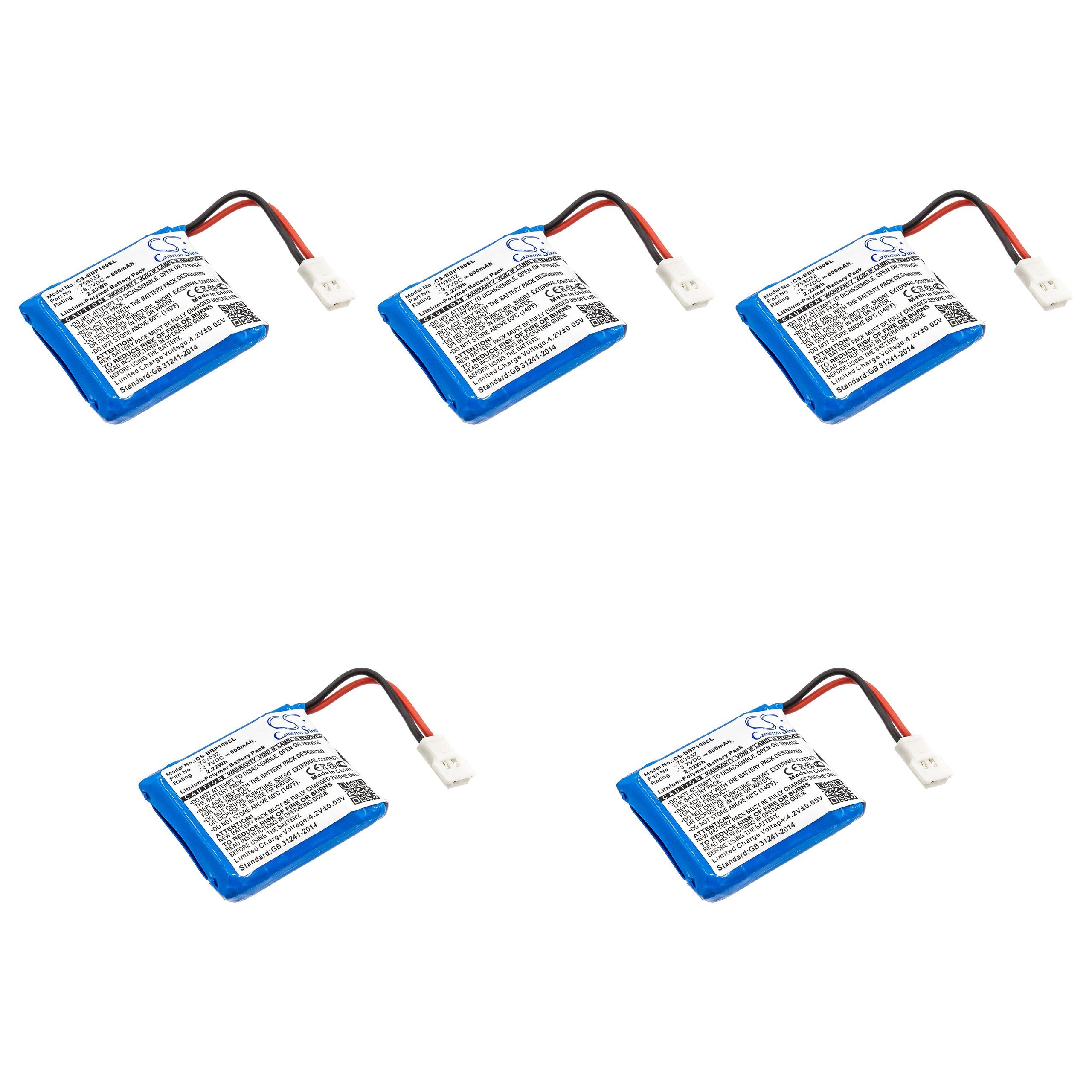 Estry 5 Pcs 600mAh Battery Replacement for Bee-Bot Programmable Children's Toy Programmable Floor Robot Floor Robot 753032
