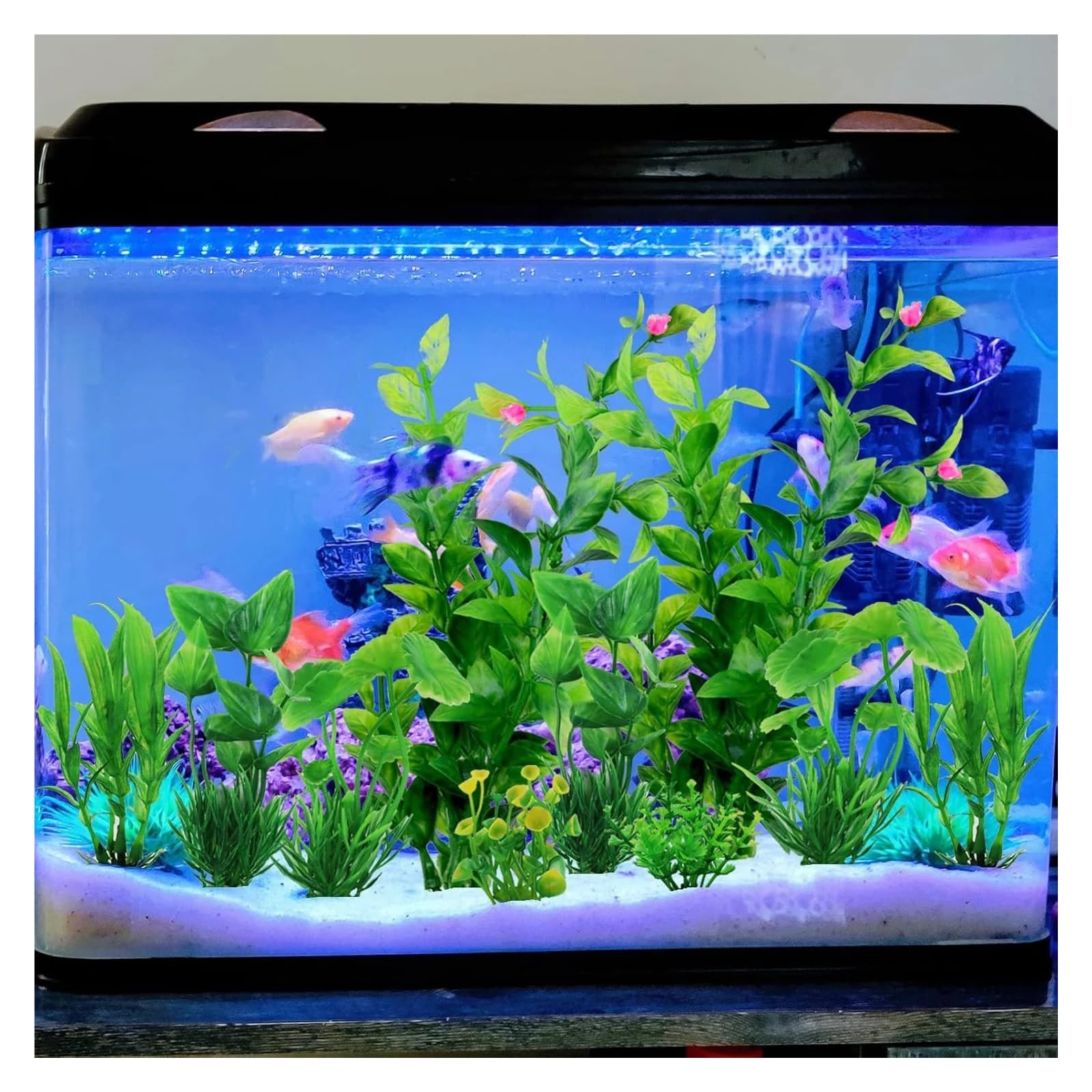 Plantas Artificiales para acuarios, Decoraciones de Plantas Artificiales for pecera Acuario, 10 Uds