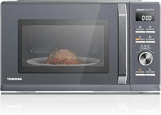 Toshiba MW3-AM25PFI(MG) Solo Microwave 25L 900W in Slim Morandi Grey with Origin Inverter, Chef Defrost, 10 Power Levels, 7 Auto Menus, Easy Clean