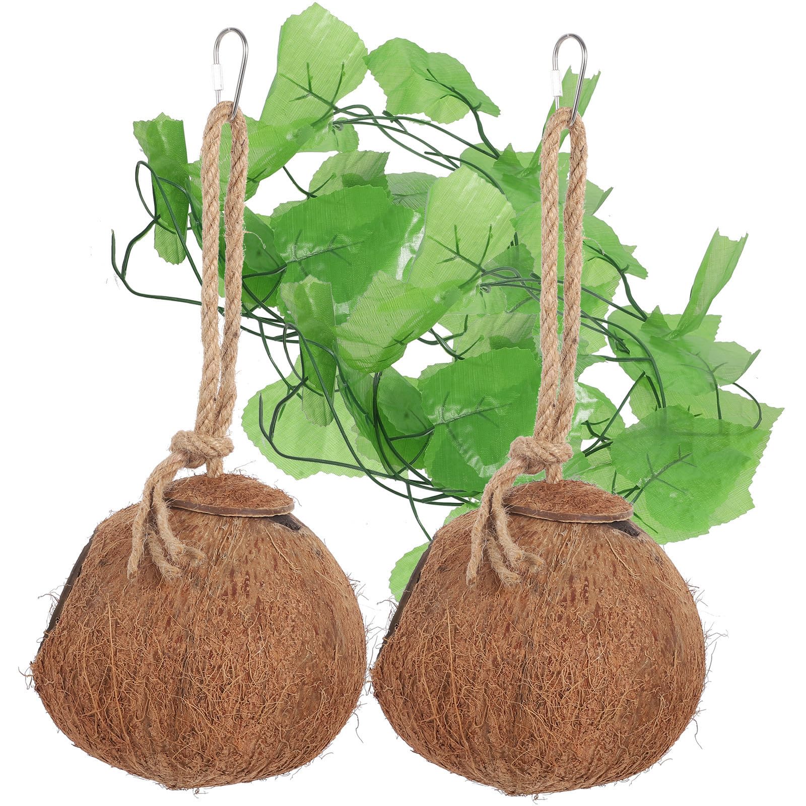 Nid suspendu Mikikit en coquille de noix et herbe finition premium