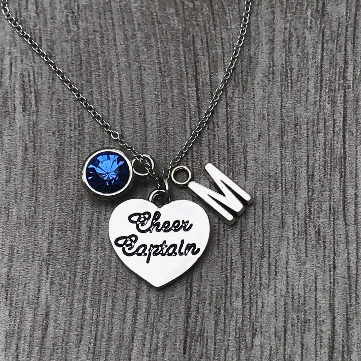 Infinity Collection - Personalized Cheer Captain Necklace with Birthstone Charm - Cheerleading Jewelry, Gift for Cheerleaders - Non-Tarnish - Image 2