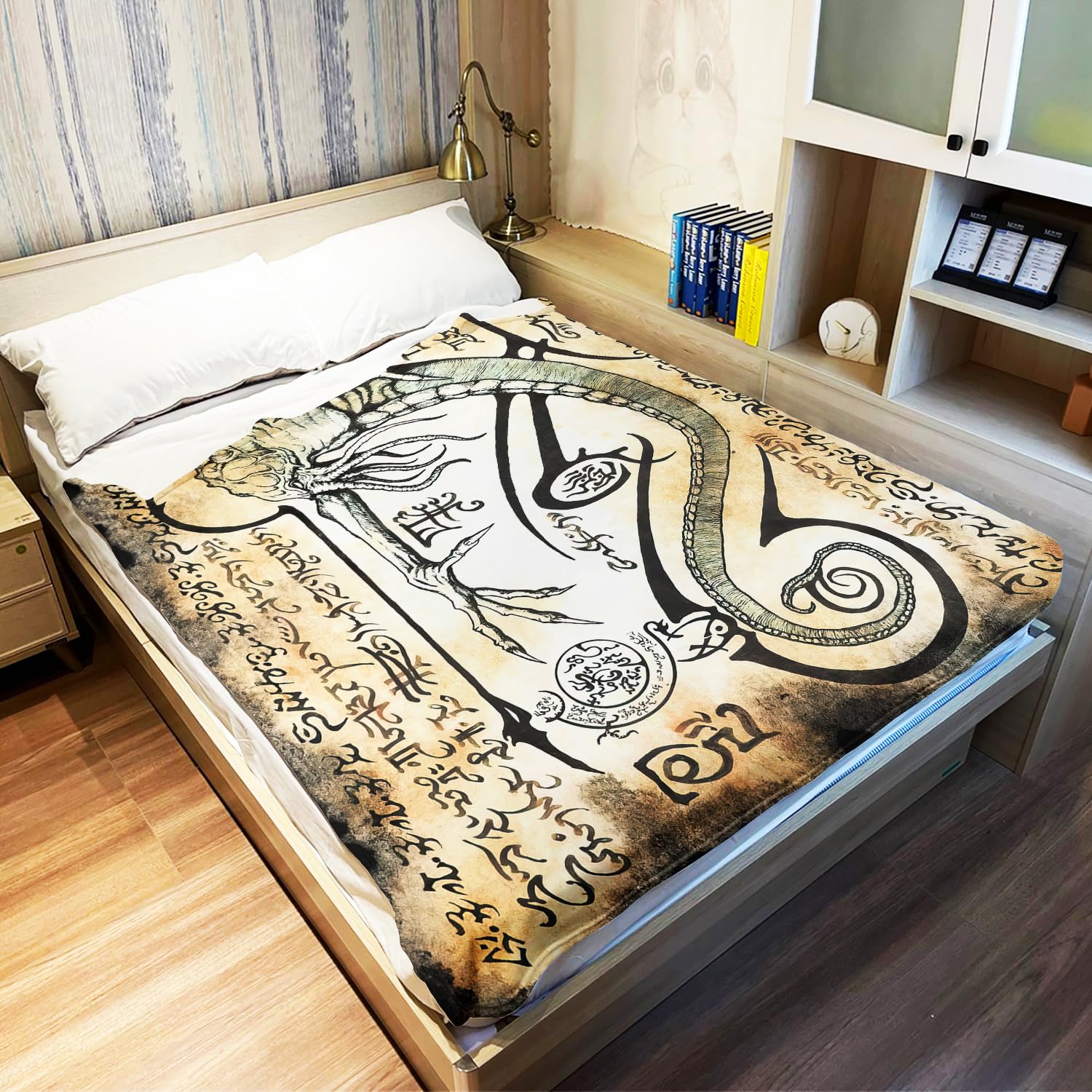YISUMEI - Couverture Polaire Douce - Les Rituels De Cthulhu, Jeté De Lit Pour Canapé Ou Lit, Coton Mélangé, Couleur 1, 125 X 150 Cm - 7