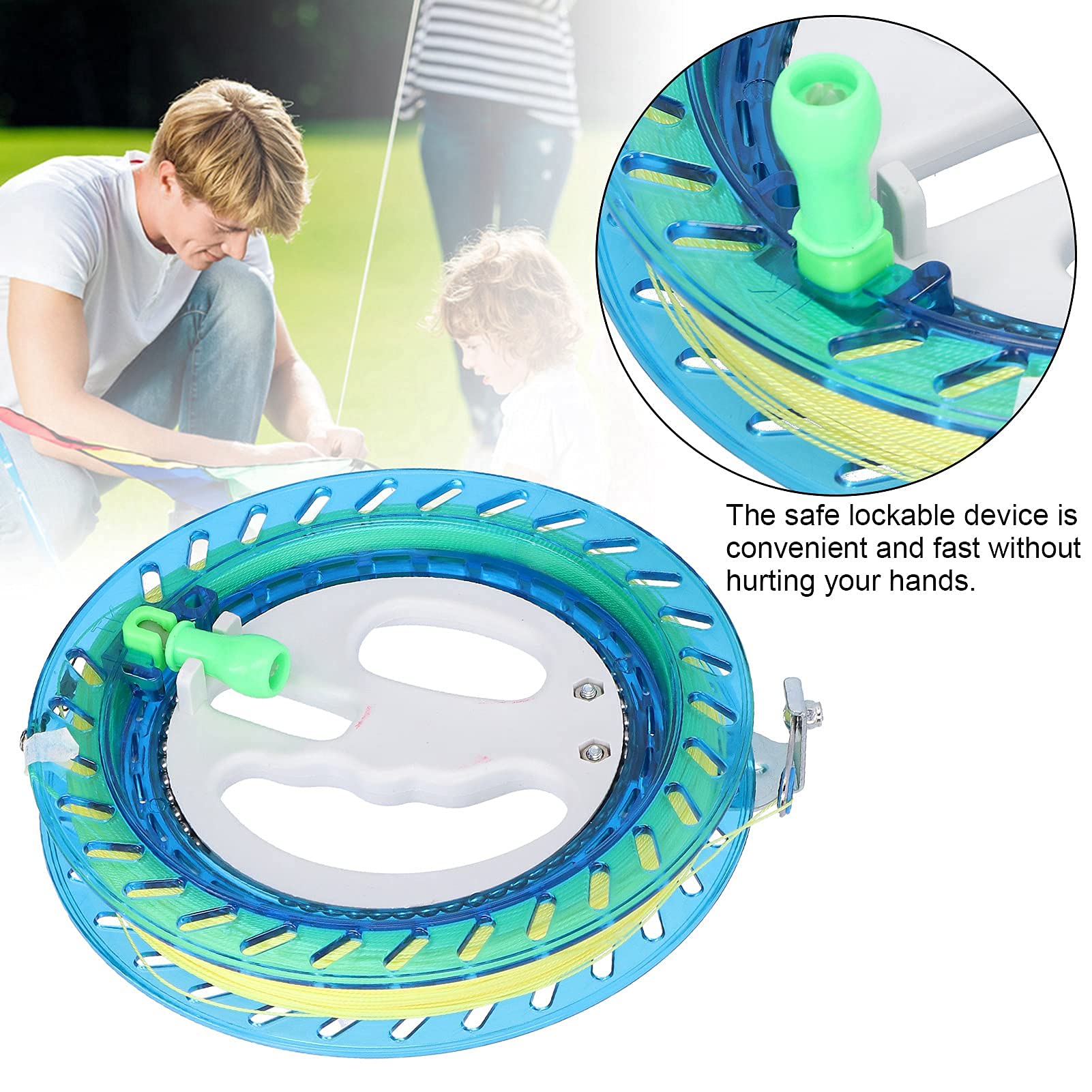 Kite String, Kite Reel, Kite Reel Blue Handle Flying Winder