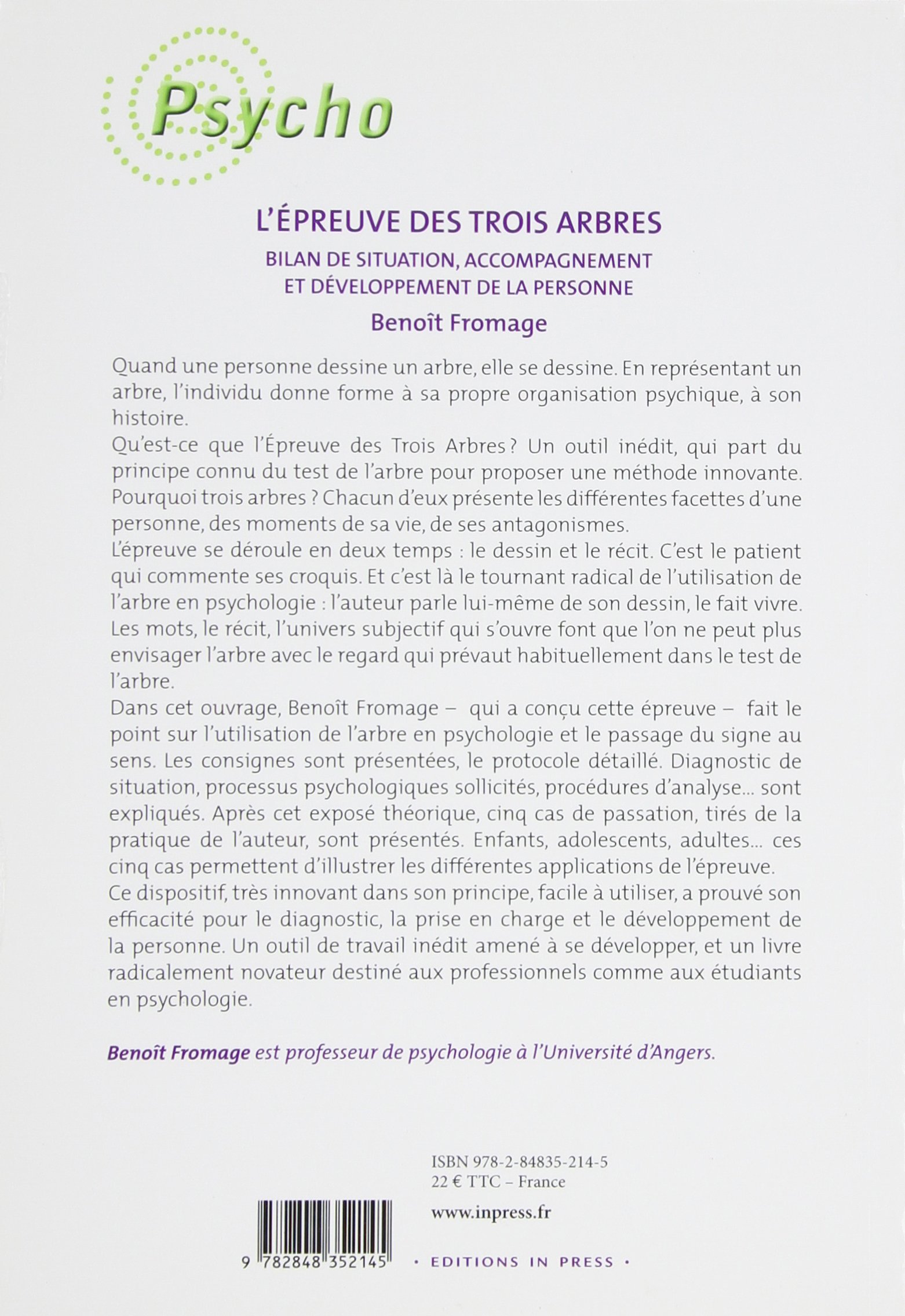 L'épreuve des trois arbres: Bilan de situation, accompagnement et développement de la personne