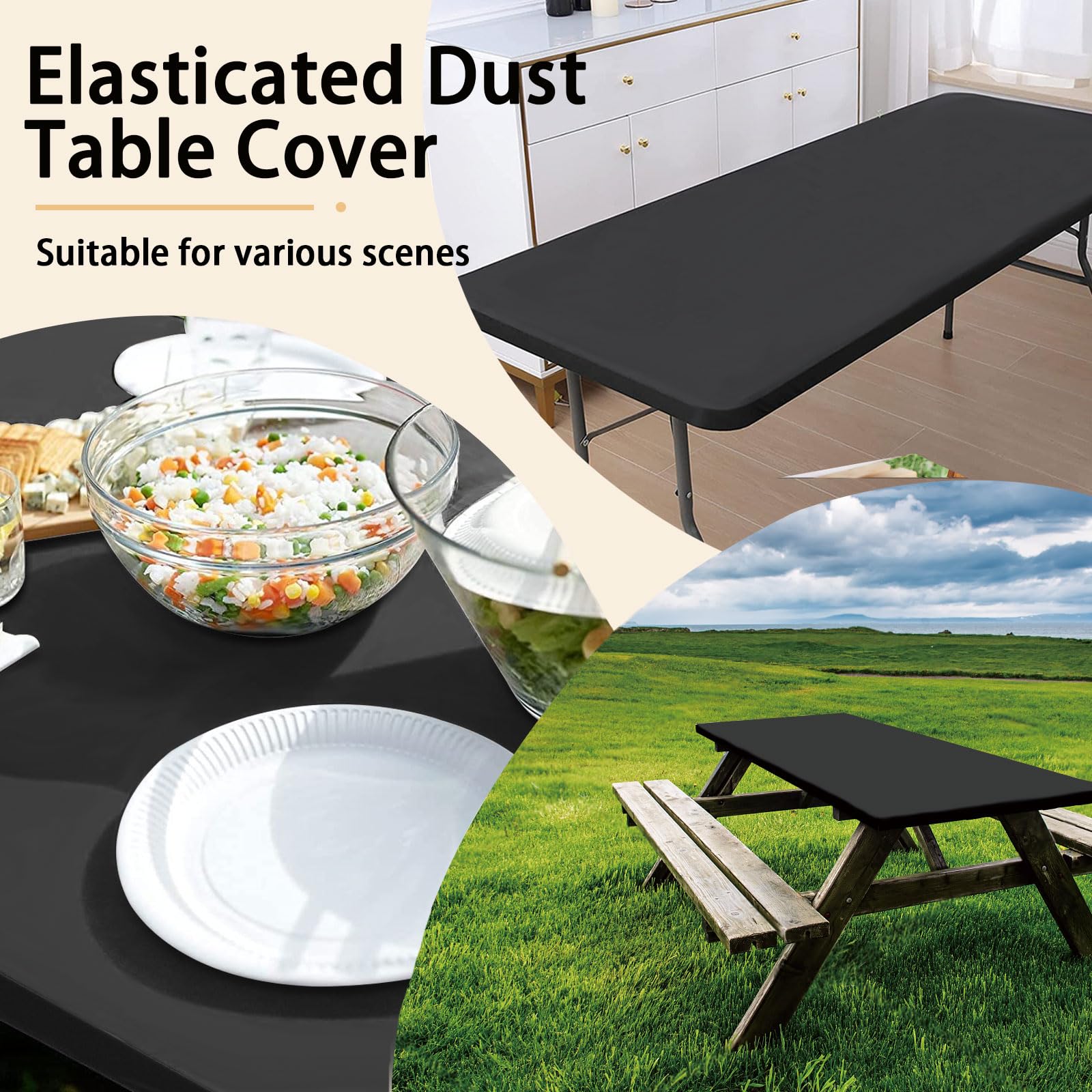 Tovaglia Elastica In Spandex - Impermeabile E Antivento Per Tavolo Da Esterno E Interno - Foto 2