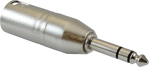 Miniatura 2 de GLS Audio Adaptador XLR macho a 14" macho TRS cambiador de género - Adaptadores de acoplador estéreo XLR-M a 0.248 in - Paquete de 4