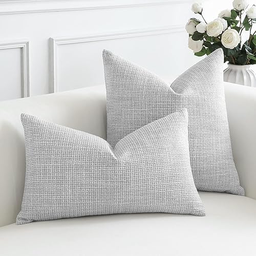 Miniatura 6 de OTOSTAR Juego de 2 fundas de almohada de lino cuadradas decorativas de 20 x 20 pulgadas para decoración del hogar, sofá, dormitorio, automóvil,