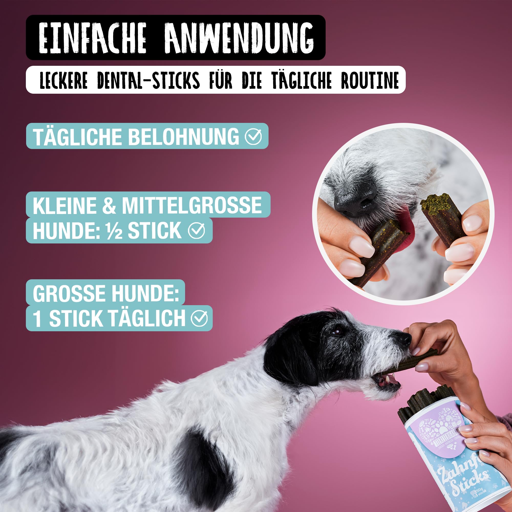 Zahnpflege Hund mit Dental Sticks Hund tierärztlich entwickelt – Zahnsticks zur Hunde Zahnpflege – Zahnreinigung gegen Mundgeruch – Hunde Zahnsteinentferner 350g von TIERLIEBHABER