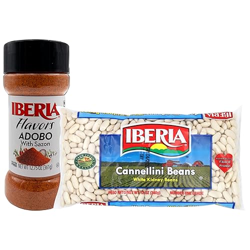 Iberia Adobo With Sazon, 12.75 oz+ Iberia Cannellini Beans, 12 onzas